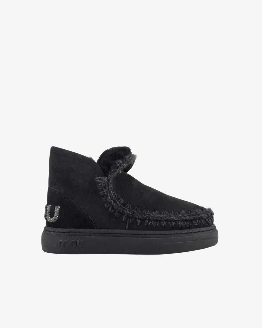 Mou Eskimo Sneaker Bold Glietter Logo Black