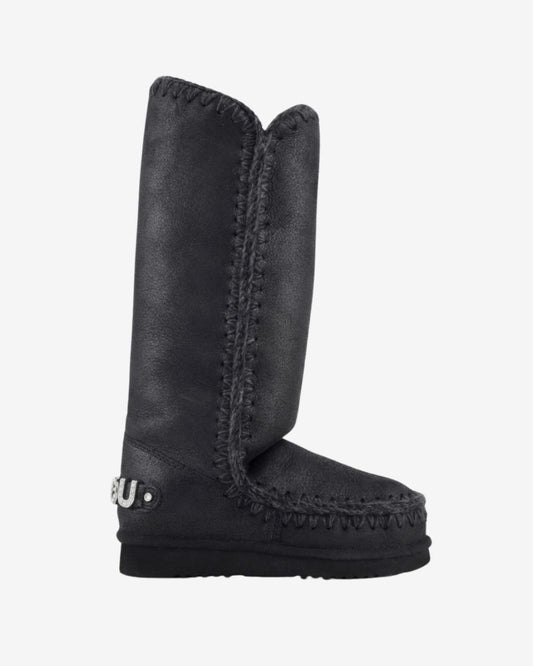 Mou Eskimo 40 Rhinestones Logo Cracked Black