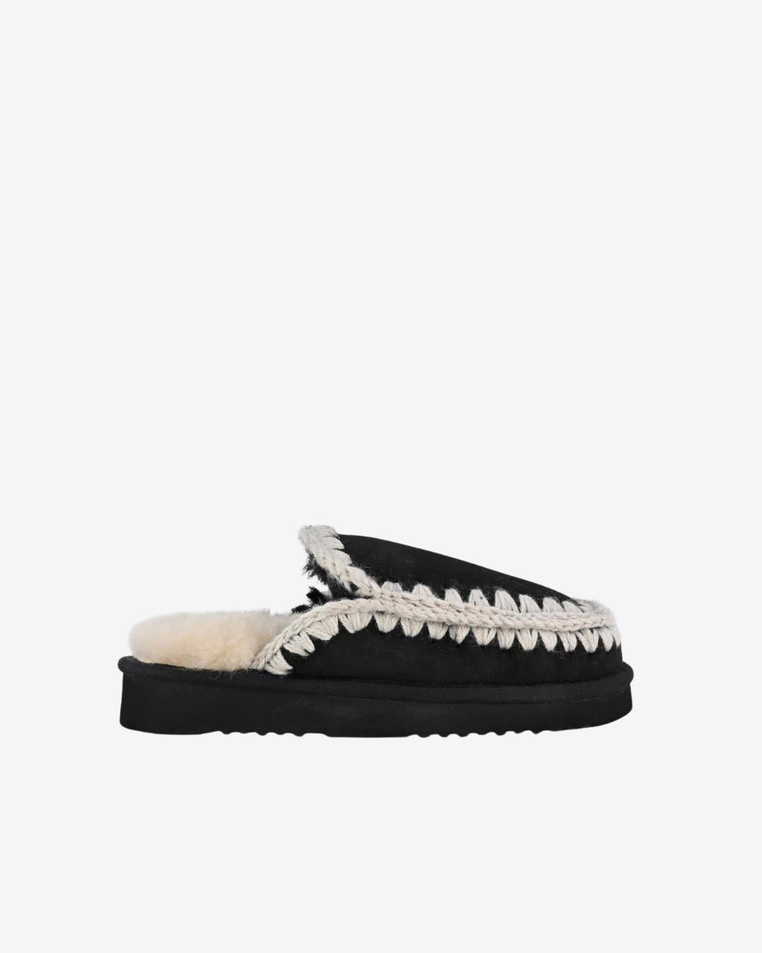 Mou Eskimo Slipper Black/White