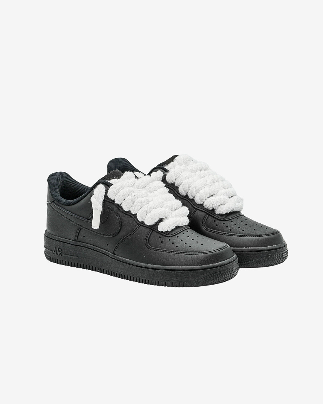 Air Force Black Rope Laces White
