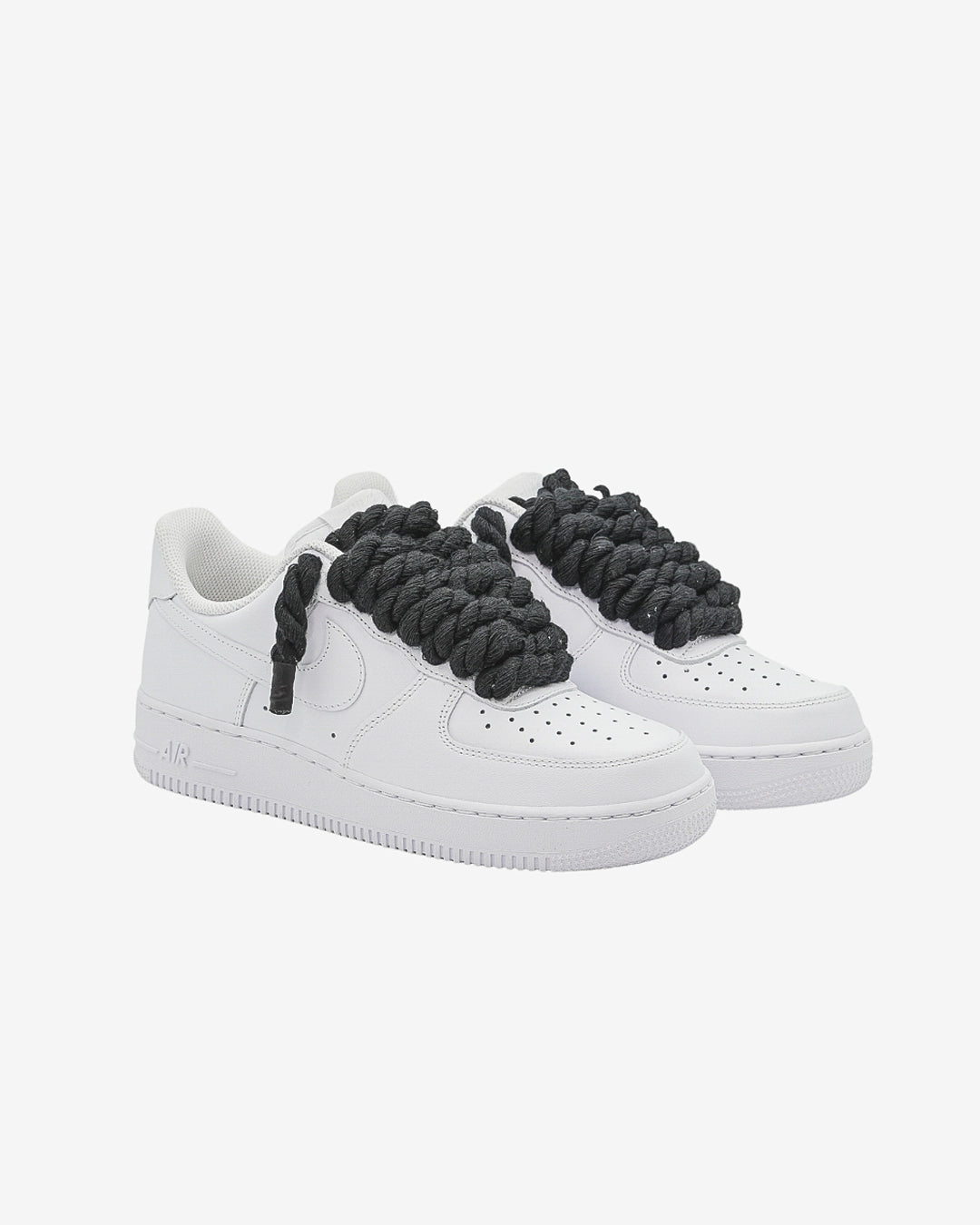 Air Force White Rope Laces Black