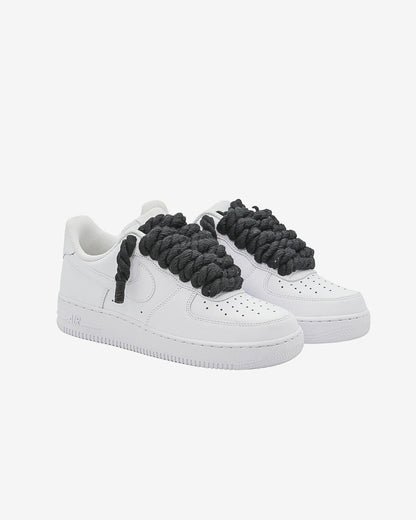 Air Force White Rope Laces Black