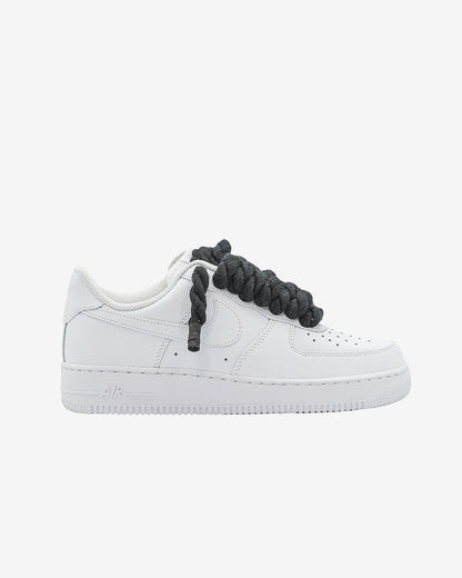 Air Force White Rope Laces Black